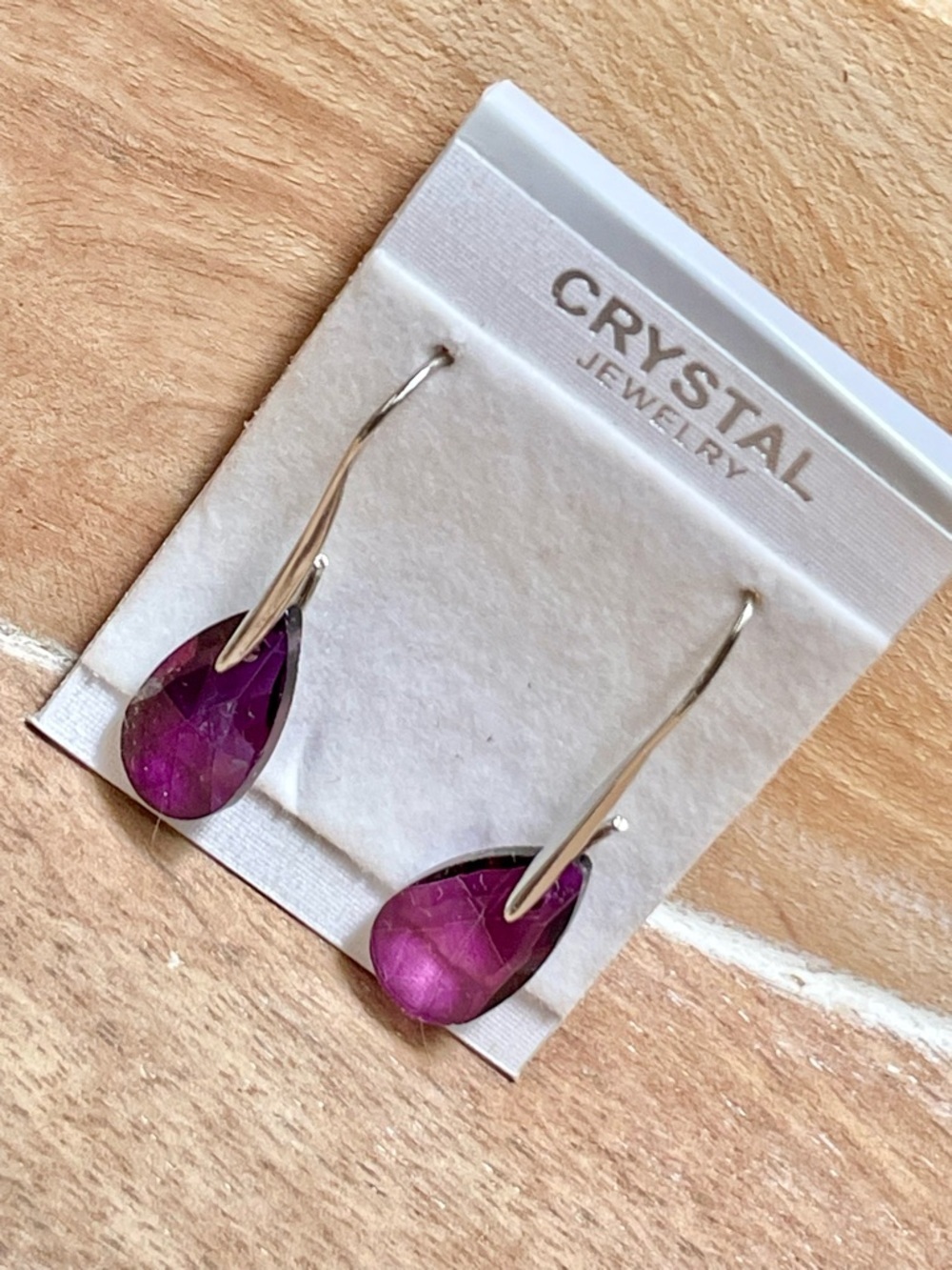Purple Crystal Crystal Hook Earrings and Necklace